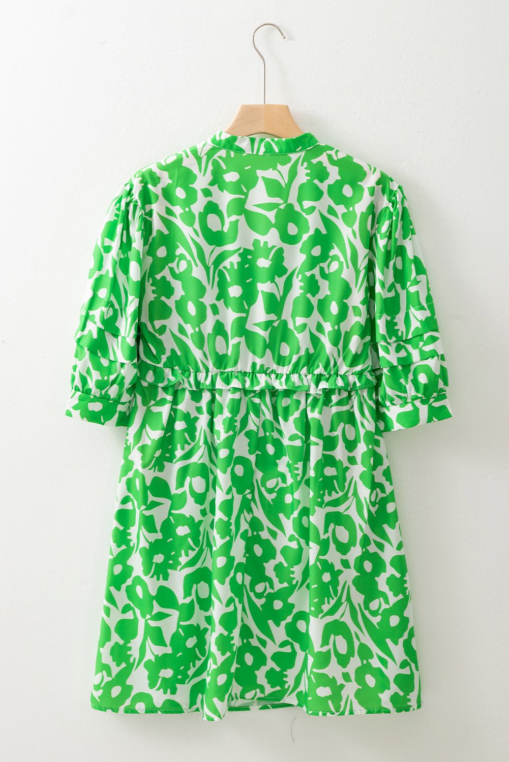 Floral Dresses - Green Floral Casual Summer Dress