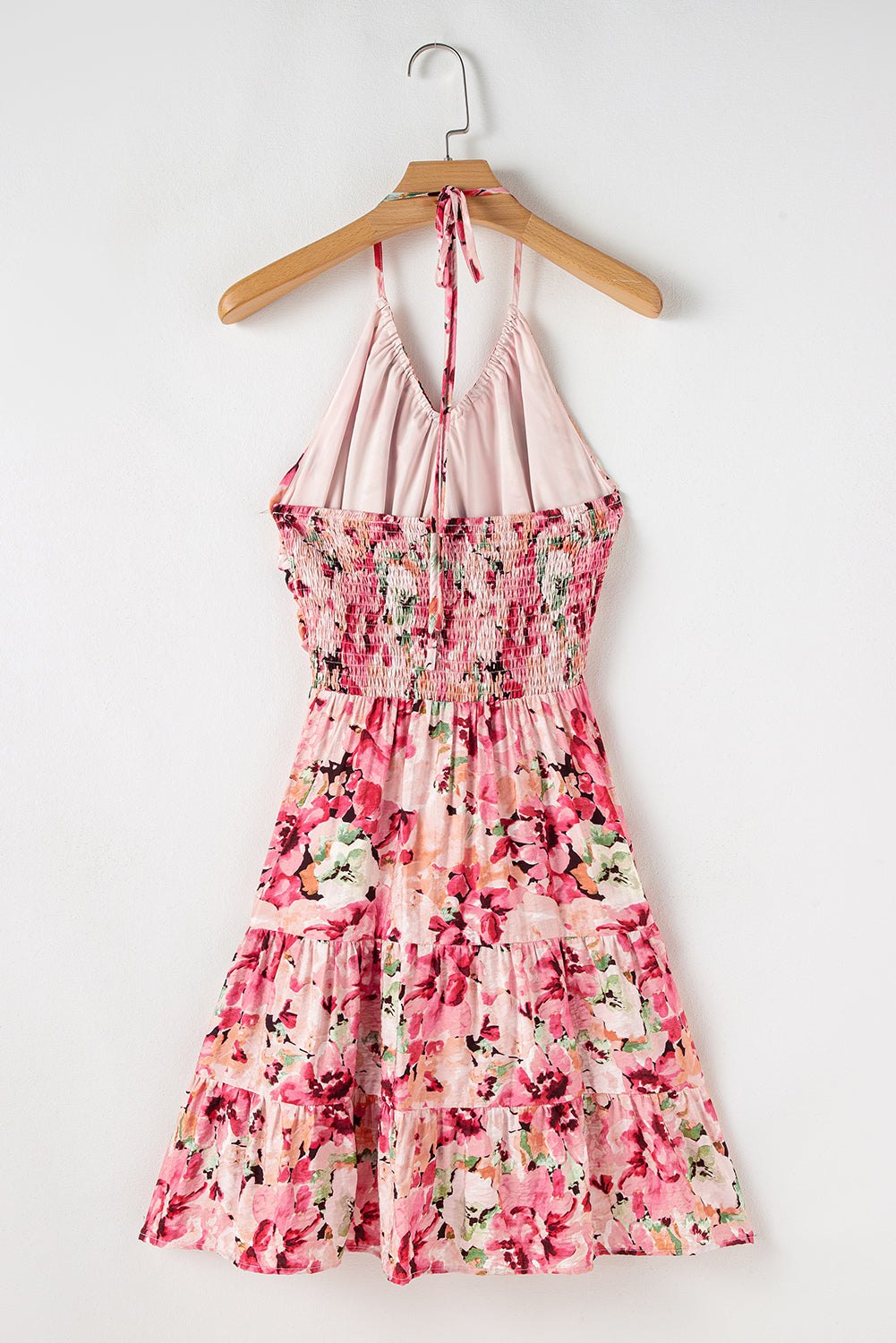 Floral Dresses - Floral Halter Sundress for Casual Summer Days