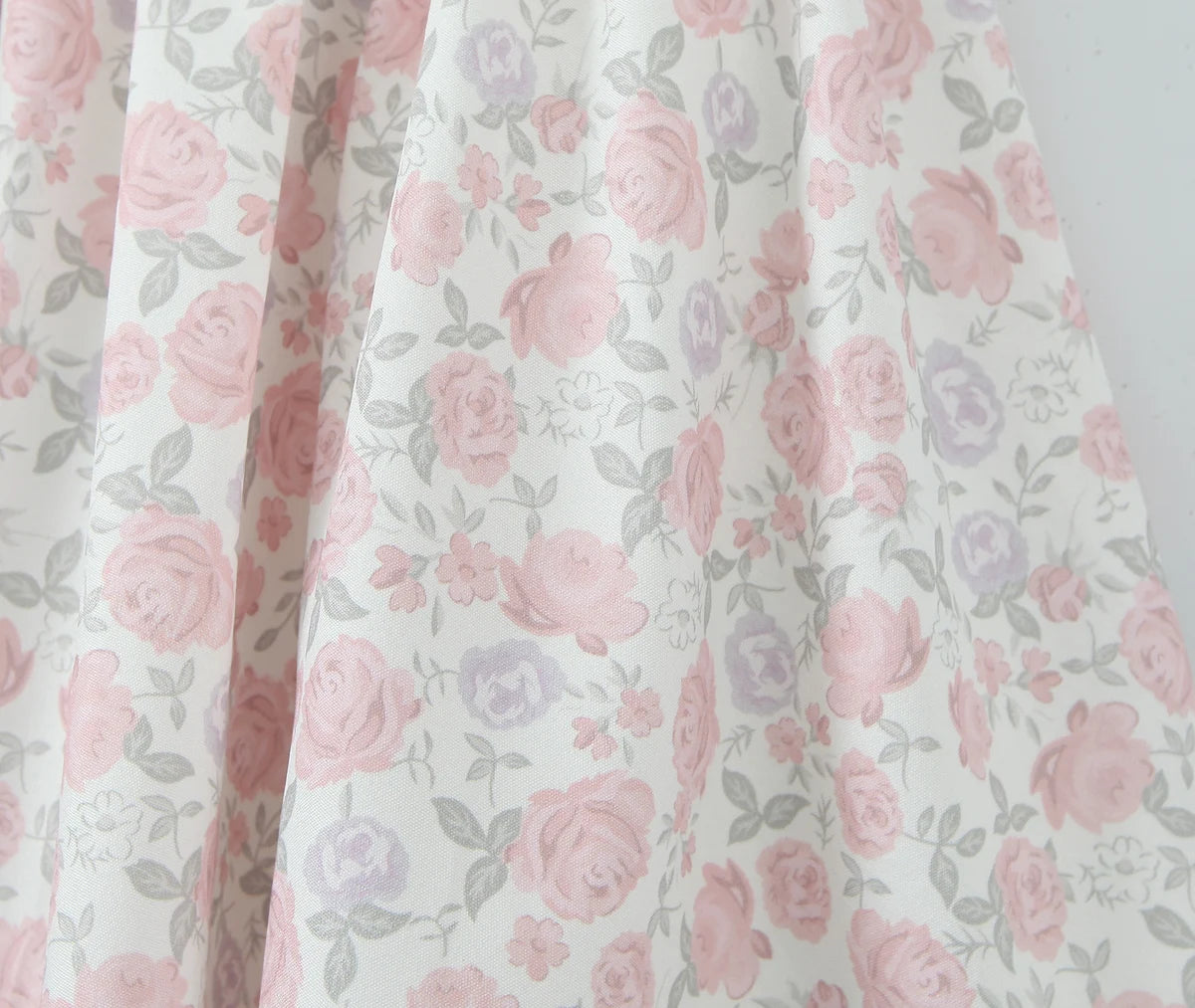 Floral Dresses - Summer Romance Floral Lace-Up Dress with Smocked Waist