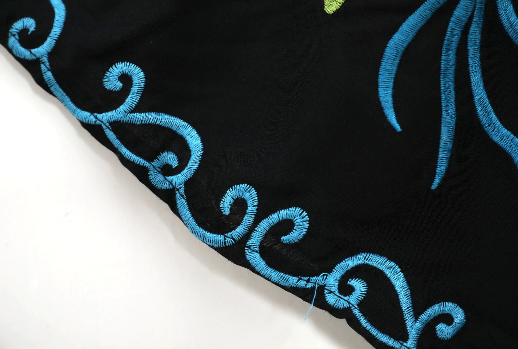 Kaftans - Jastie Embroidered Women Maxi Dress V-Neck Batwing Sleeve Loose Oversize Summer Dresses Drawstring Waist Boho Beach Vestidos