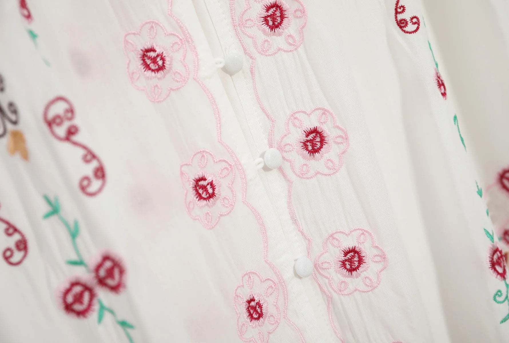 Kaftans - Jastie Embroidered Women Maxi Dress V-Neck Batwing Sleeve Loose Oversize Summer Dresses Drawstring Waist Boho Beach Vestidos