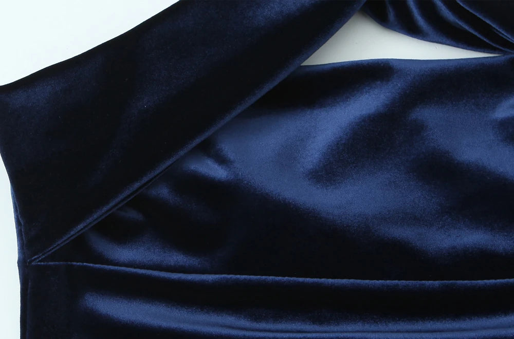 Halter Tops - Velvet Scarf Choker Top