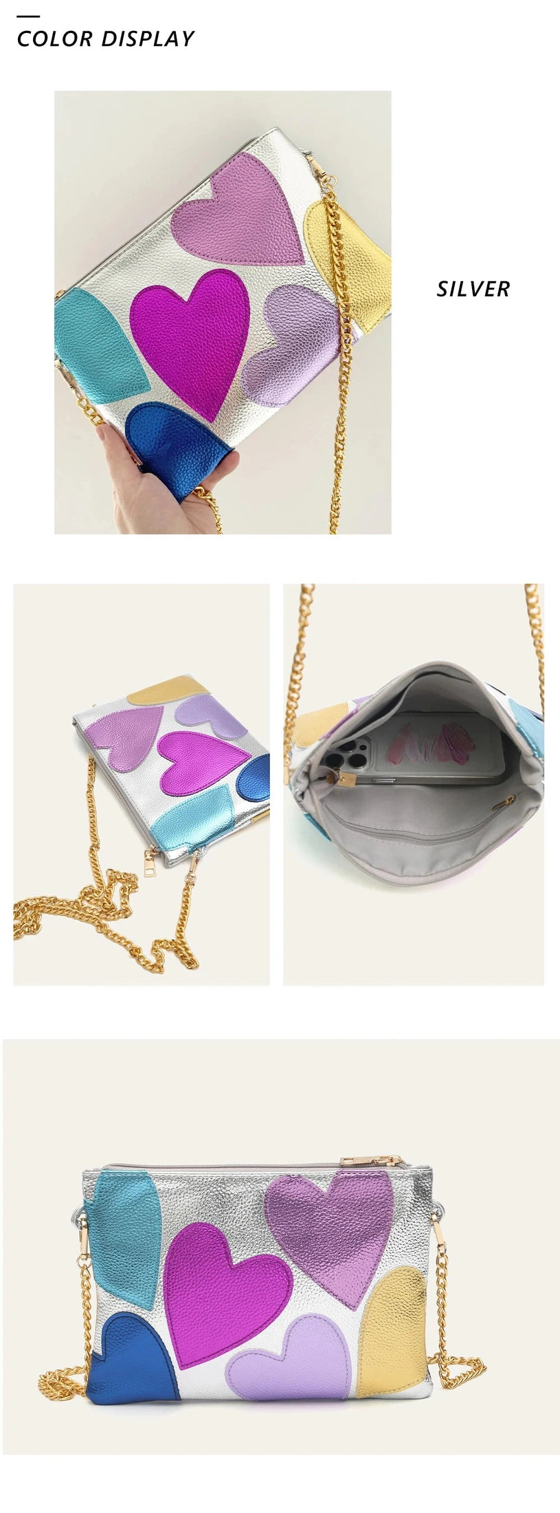 HandBags - Convertible Handbag From Shoulder Bag to Clutch for Parties