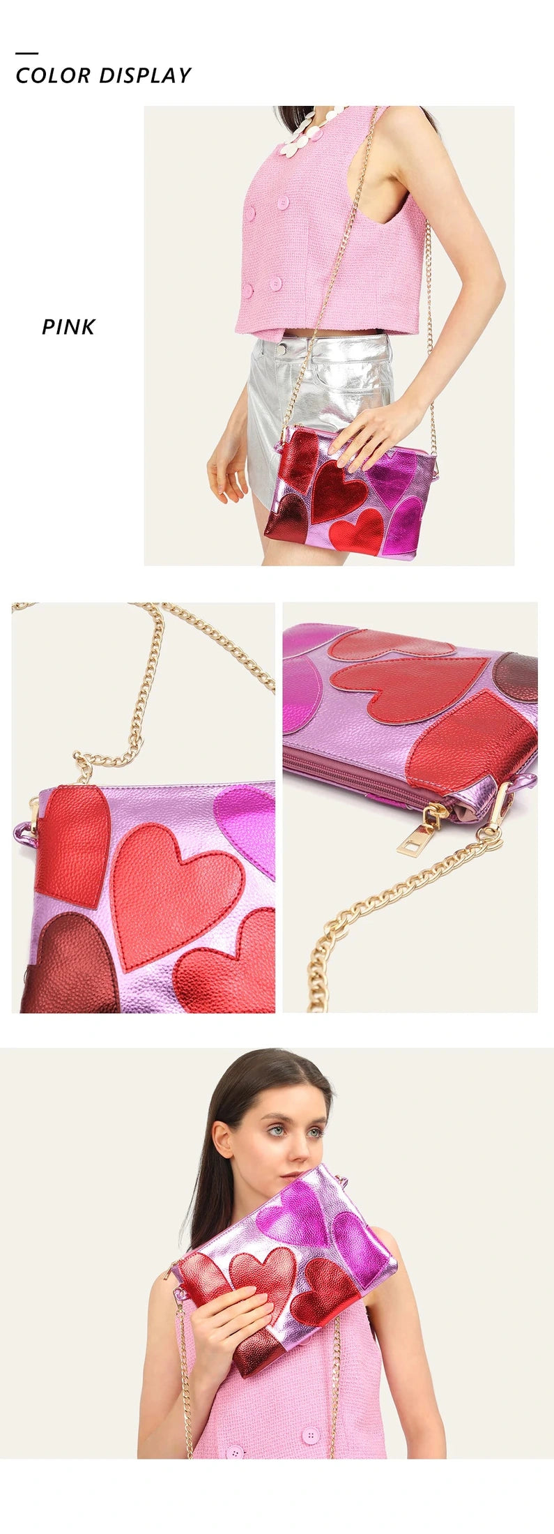 HandBags - Convertible Handbag From Shoulder Bag to Clutch for Parties