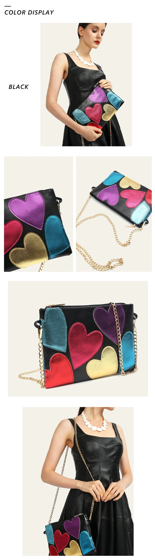 HandBags - Convertible Handbag From Shoulder Bag to Clutch for Parties