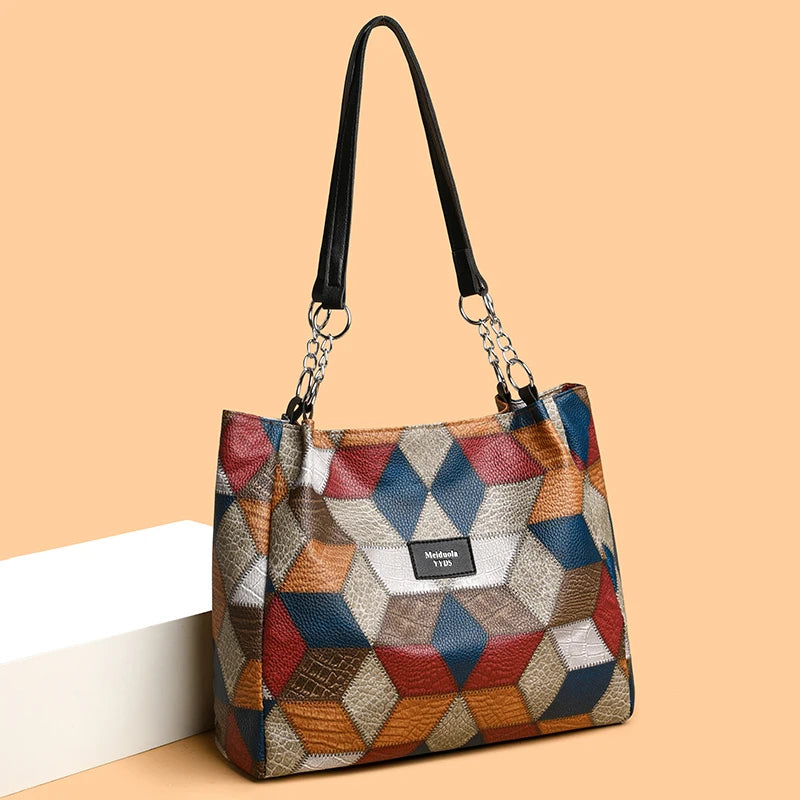 HandBags - Geometric Business Casual Handbag Shoulder Bag for Professionals