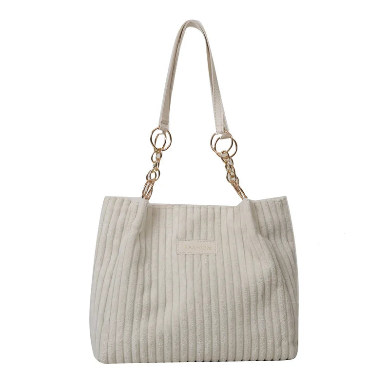 HandBags - Plush Corduroy Handbag Trendy Shoulder Bag