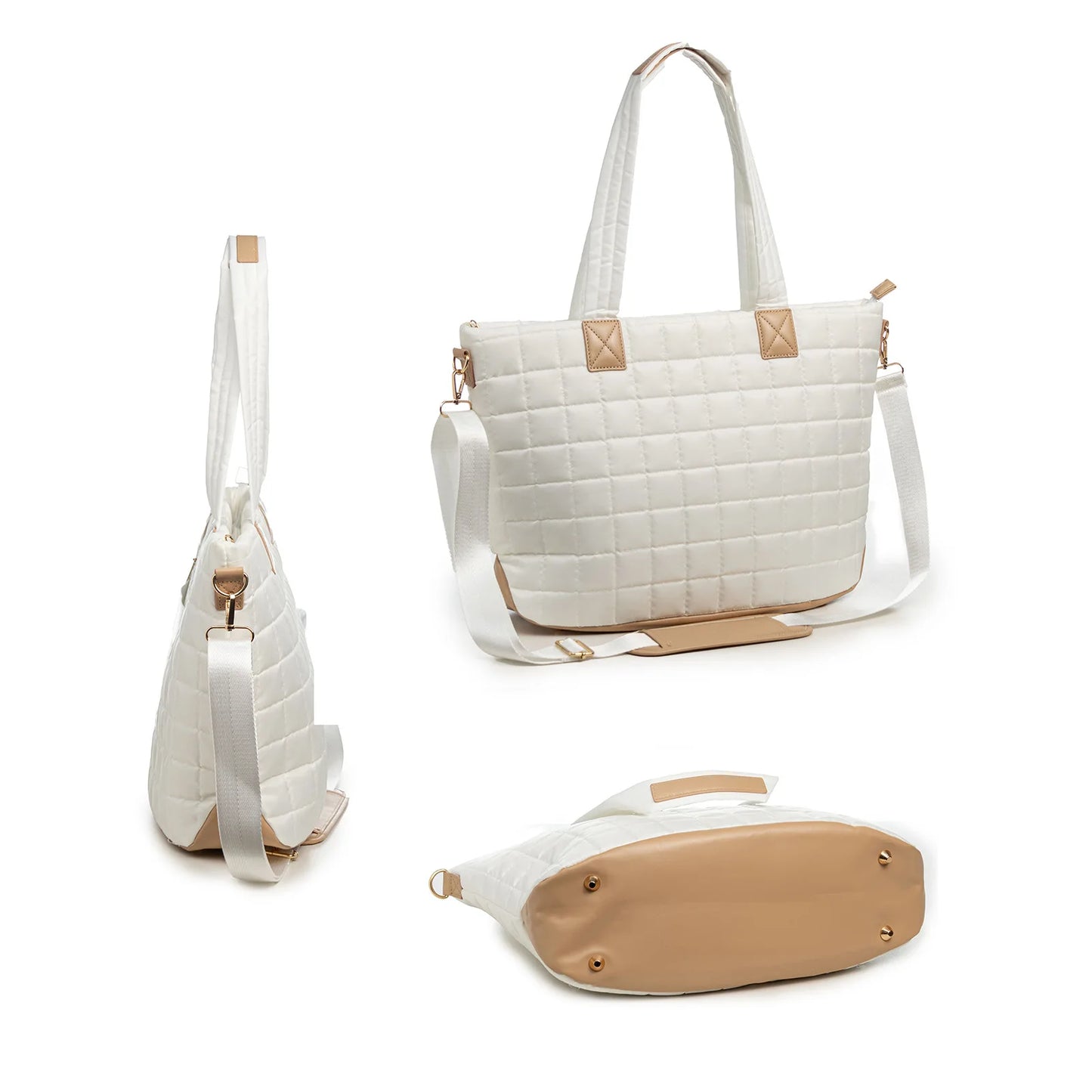 HandBags - Quilted Shoulder Bag and Wallet Set