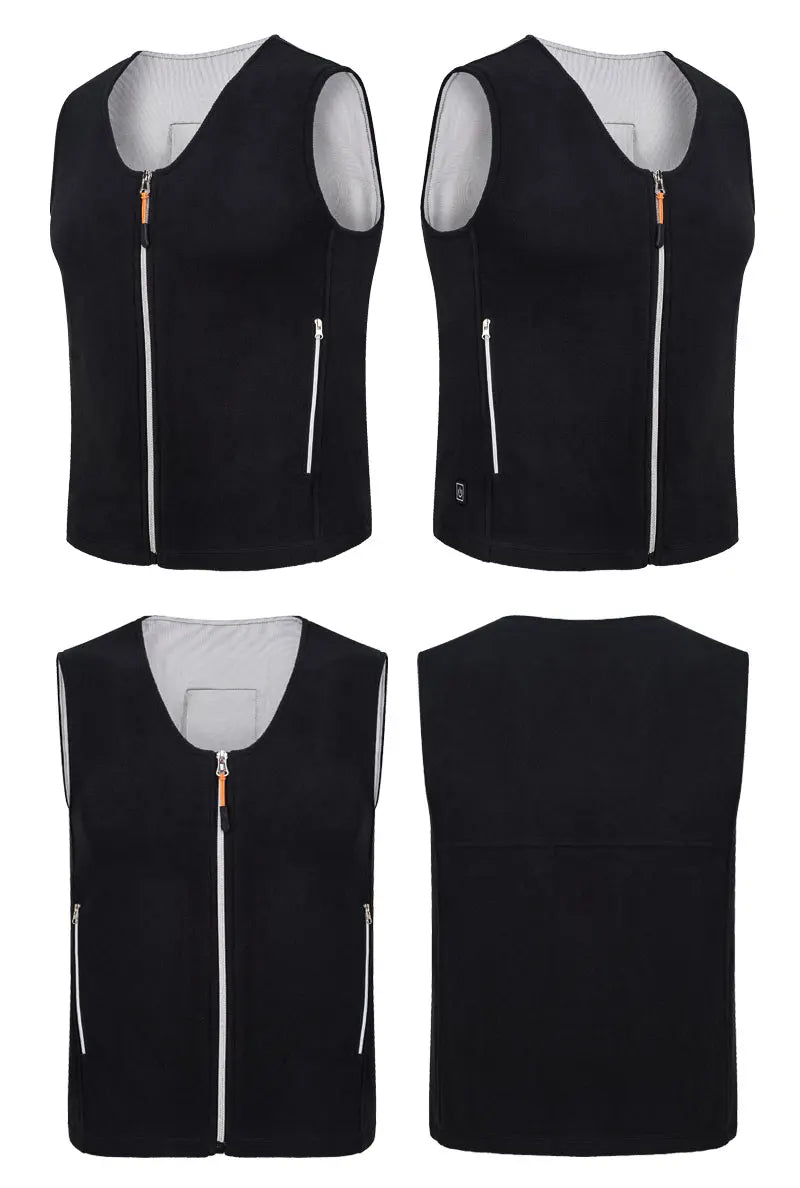 Heating Vests - Unisex 10 Zone Heat Vest – USB Powered Waistcoat in Fleece