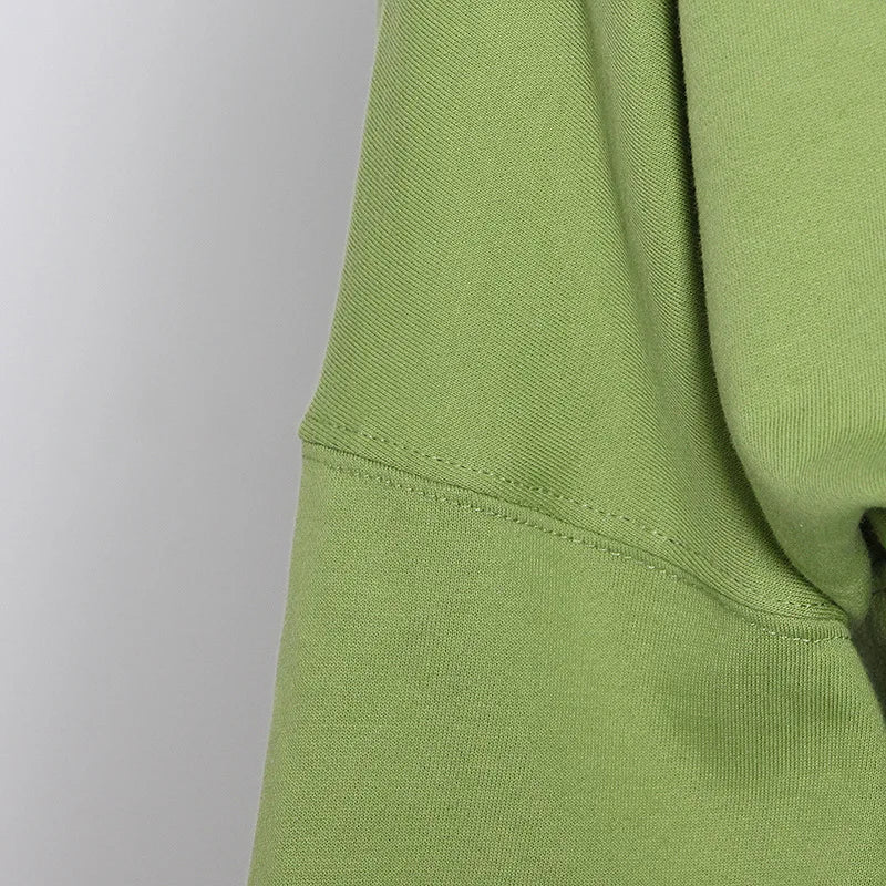 Hoodies - Trendy Green Hoodie with Corset Design for Women