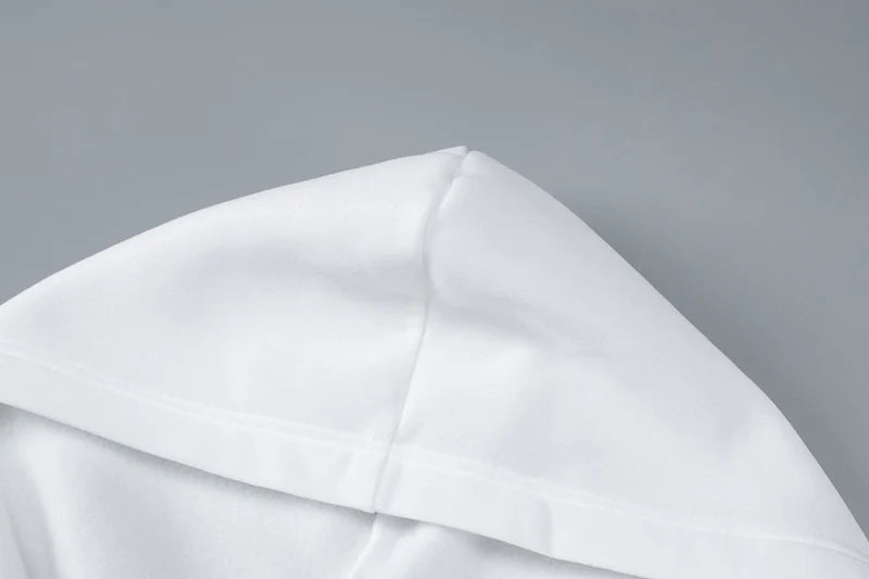 Hoodies - Cropped White Hoodie - Perfect for Any Occasion