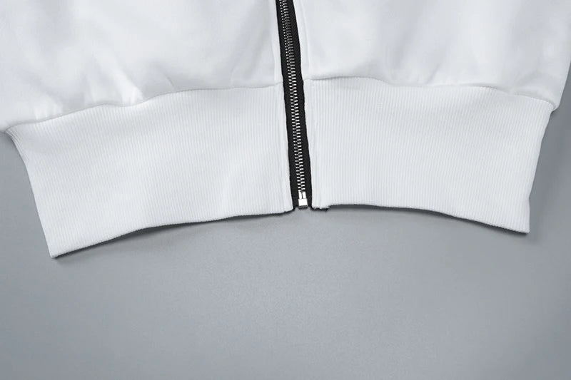 Hoodies - Cropped White Hoodie - Perfect for Any Occasion