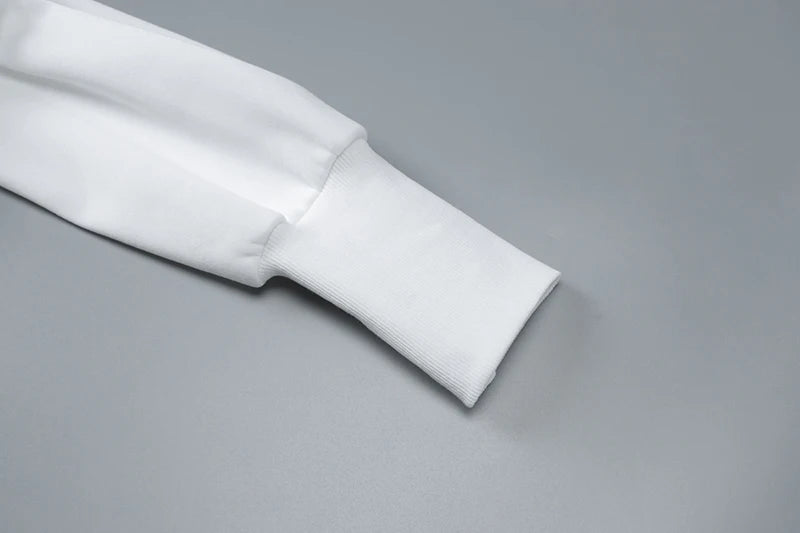 Hoodies - Cropped White Hoodie - Perfect for Any Occasion