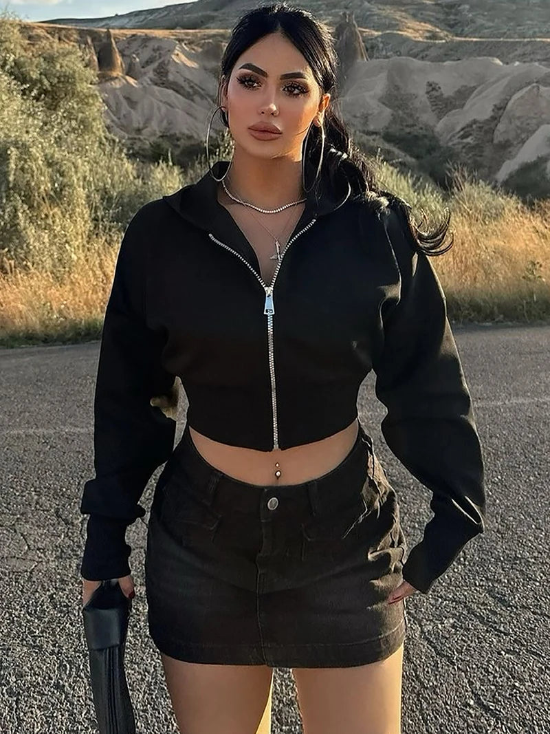 Hoodies - Cropped White Hoodie - Perfect for Any Occasion