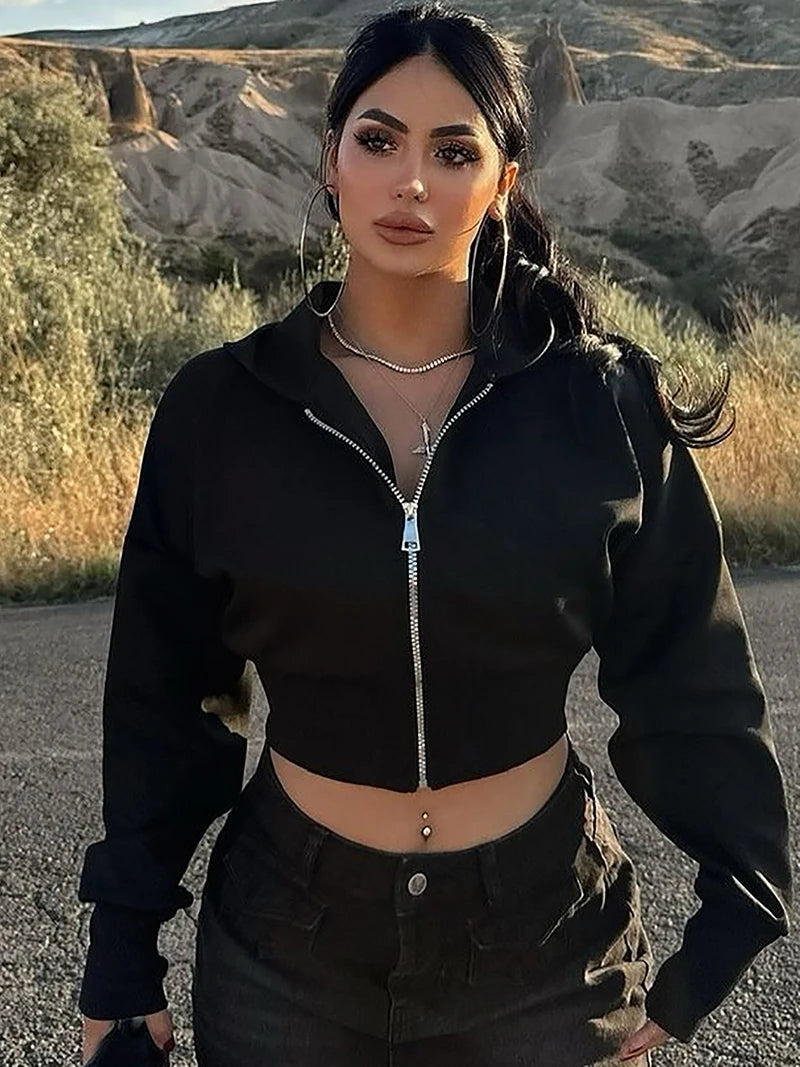 Hoodies - Cropped White Hoodie - Perfect for Any Occasion