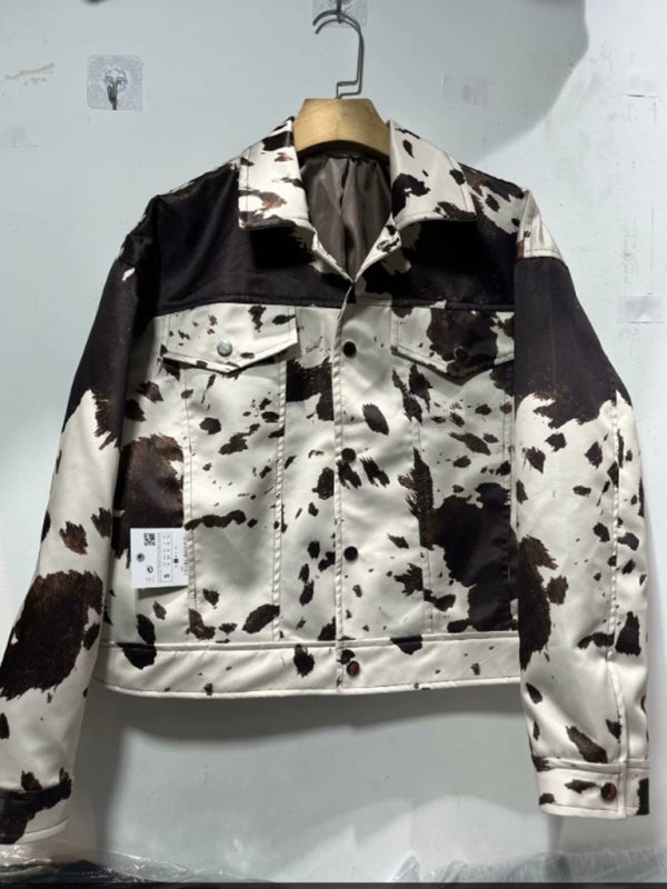 Jackets - Casual Cow Print Jacket - Phelps Outerwear