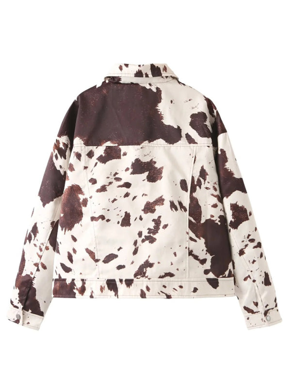 Jackets - Casual Cow Print Jacket - Phelps Outerwear