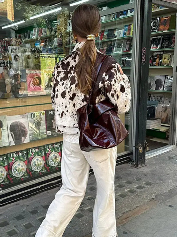 Jackets - Casual Cow Print Jacket - Phelps Outerwear