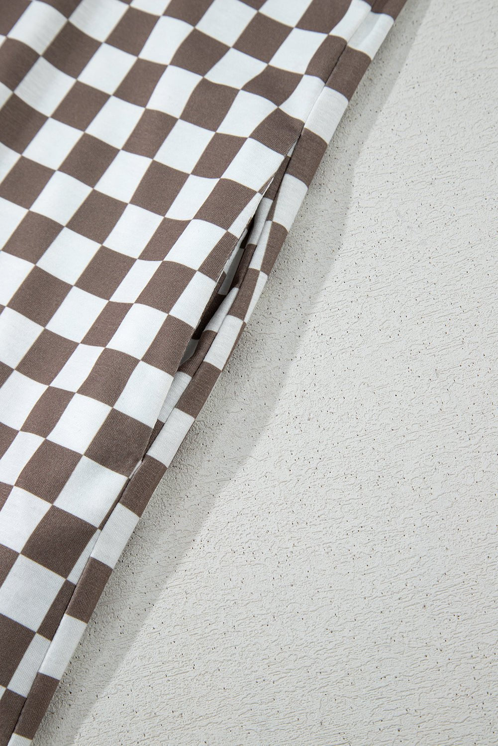 Jumpsuits & Rompers - Checkered Wide-Leg Jumpsuit