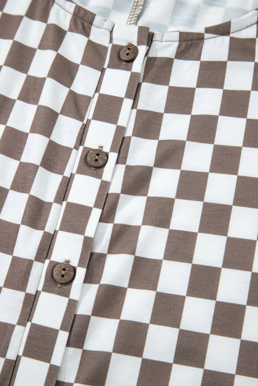 Jumpsuits & Rompers - Checkered Wide-Leg Jumpsuit