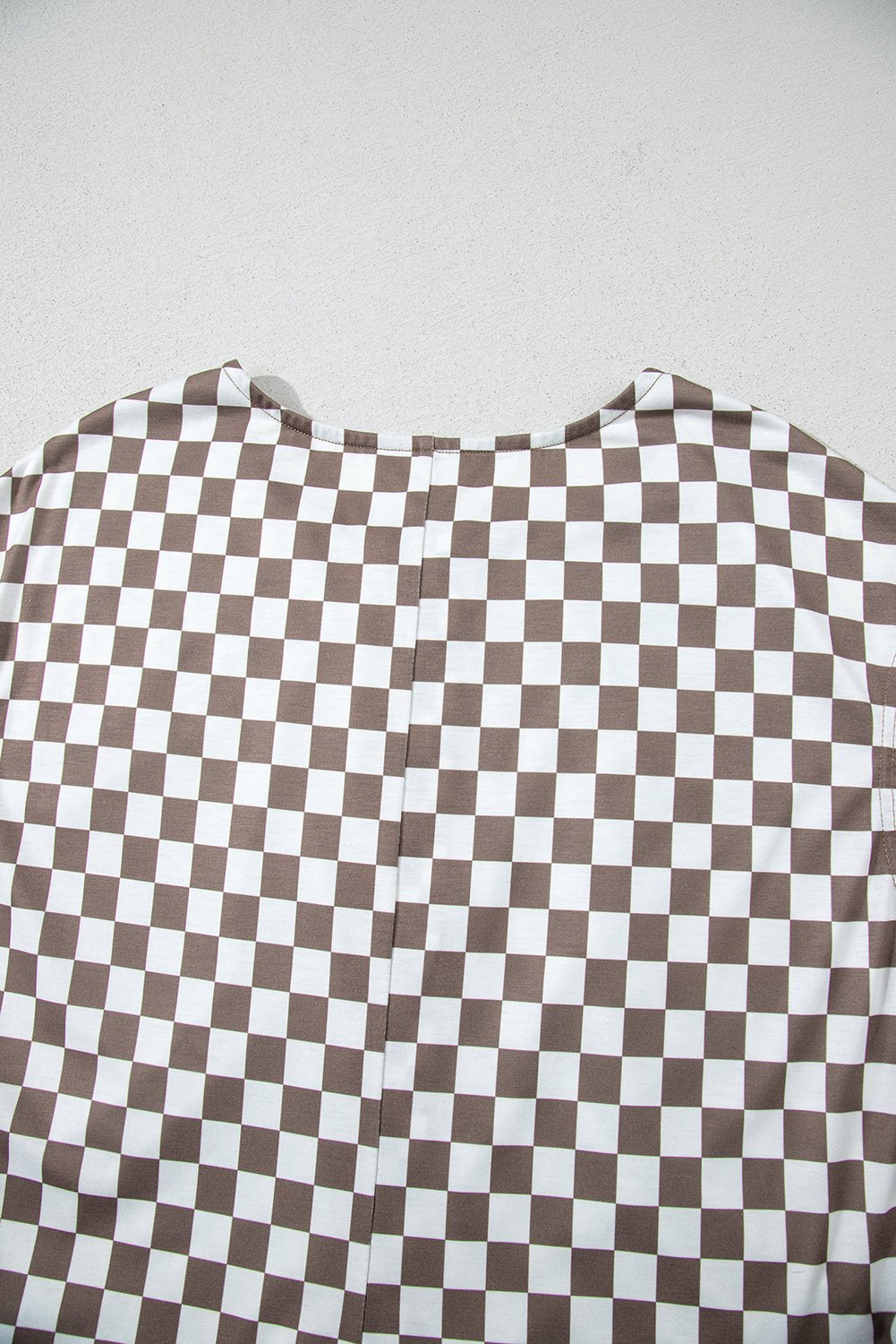 Jumpsuits & Rompers - Checkered Wide-Leg Jumpsuit