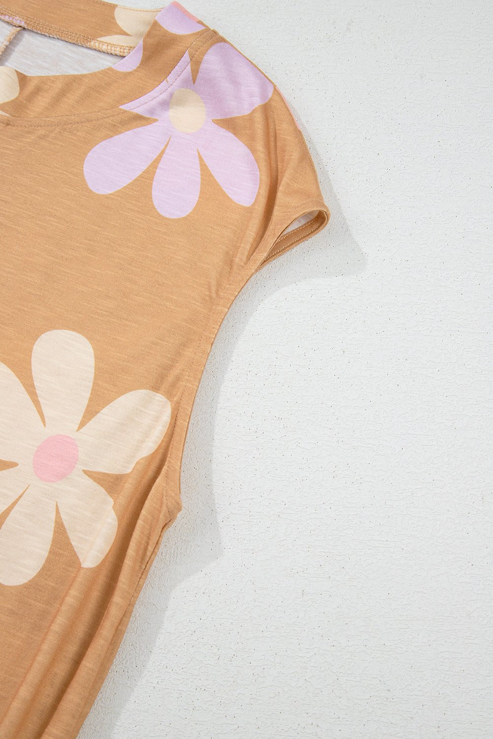 Jumpsuits & Rompers - Floral Buttoned Jumpsuit - Casual Wide-Leg Outfit for Women