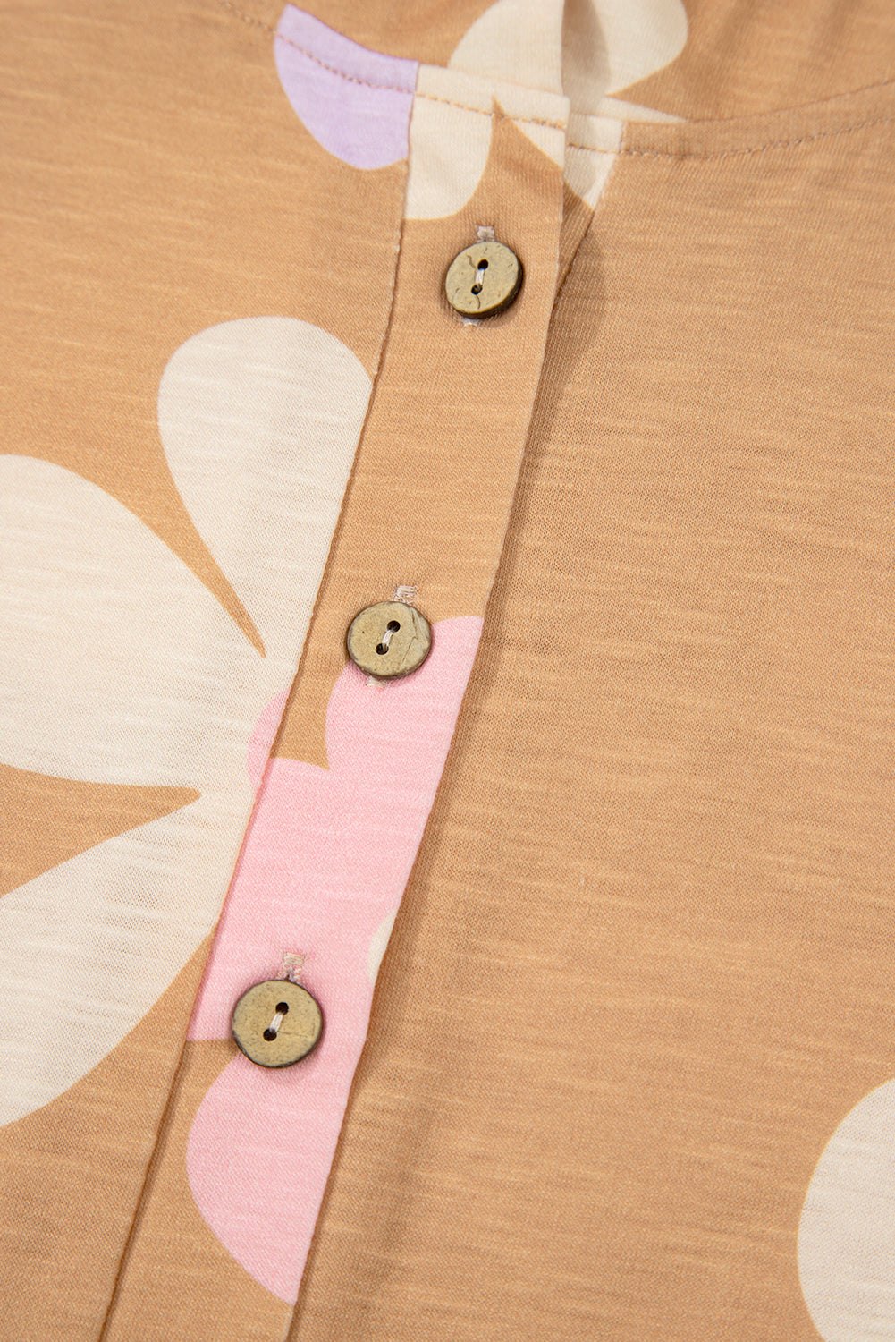 Jumpsuits & Rompers - Floral Buttoned Jumpsuit - Casual Wide-Leg Outfit for Women