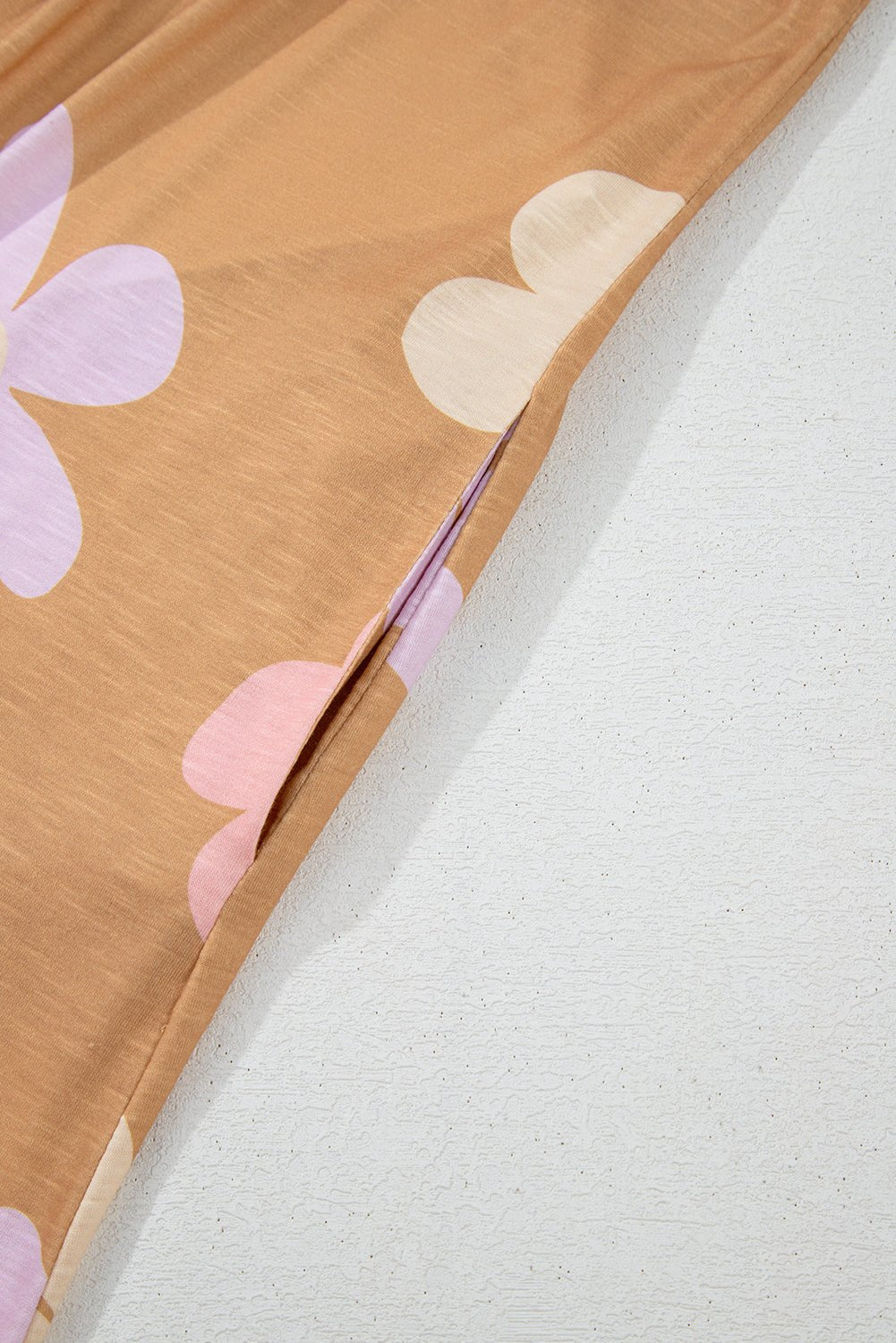 Jumpsuits & Rompers - Floral Buttoned Jumpsuit - Casual Wide-Leg Outfit for Women