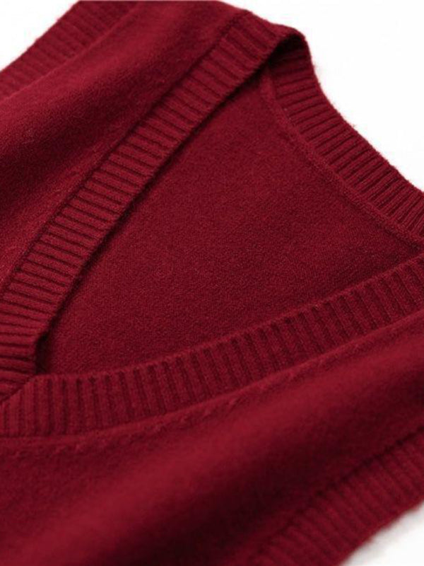 Knit Vests - Women's Side-Button Vest Casual Knit Layer