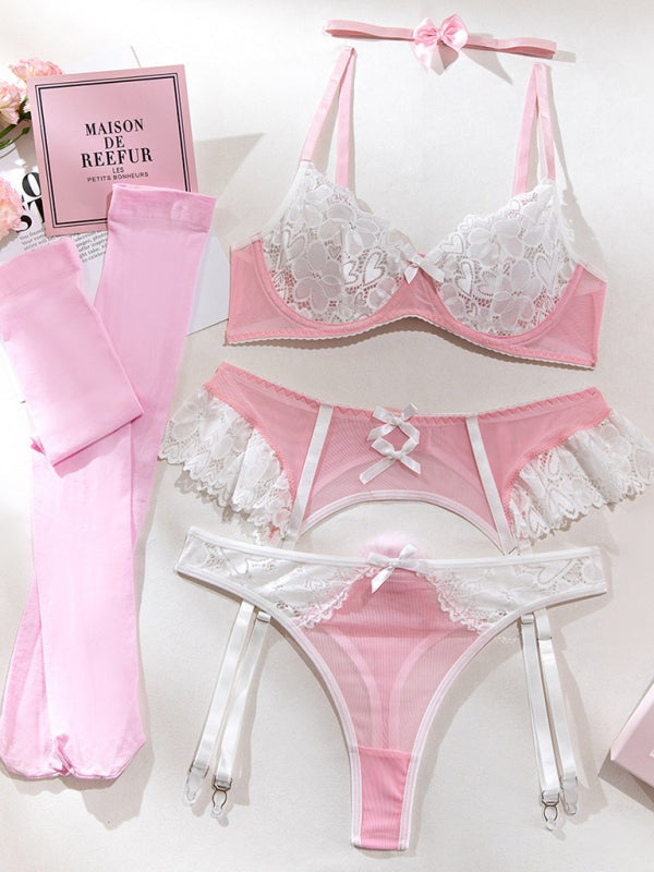 Lingerie - Boudoir Essentials Sexy Lingerie Set with Garters