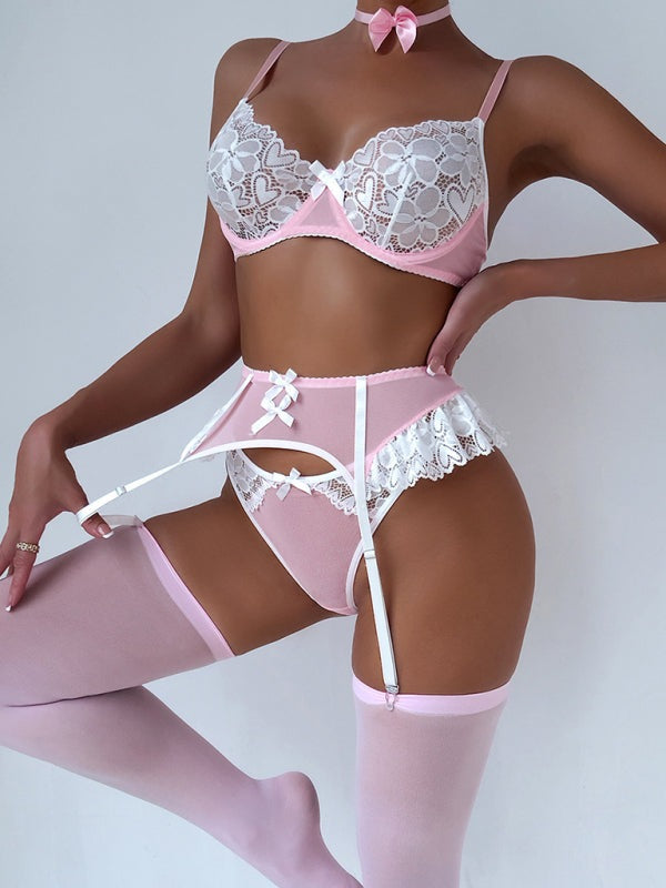 Lingerie - Boudoir Essentials Sexy Lingerie Set with Garters