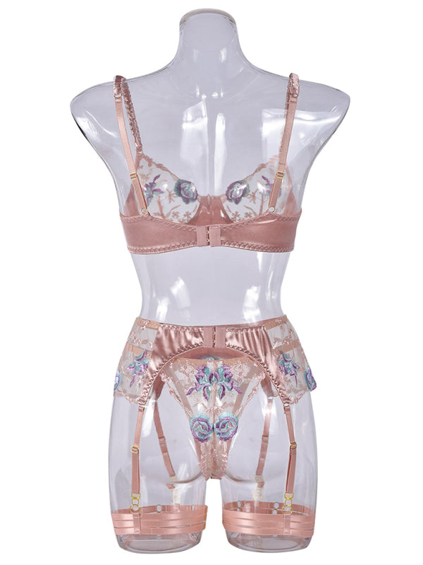 Lingerie - Elegant Bridal Silk Lingerie with Garters