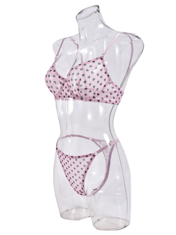 Lingerie - Elegant Mesh Lingerie Set for Romantic Celebrations