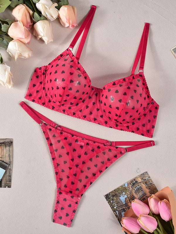 Lingerie - Elegant Mesh Lingerie Set for Romantic Celebrations