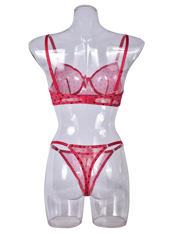 Lingerie - Elegant Mesh Lingerie Set for Romantic Celebrations