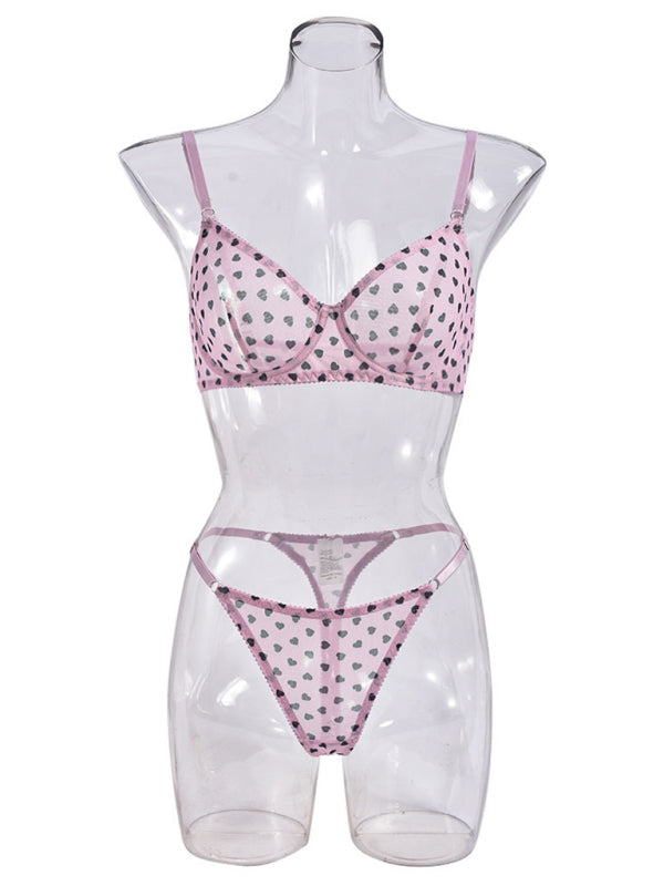 Lingerie - Elegant Mesh Lingerie Set for Romantic Celebrations