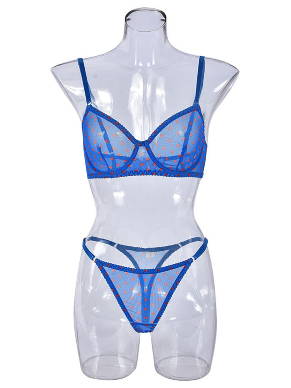 Lingerie - Elegant Mesh Lingerie Set for Romantic Celebrations