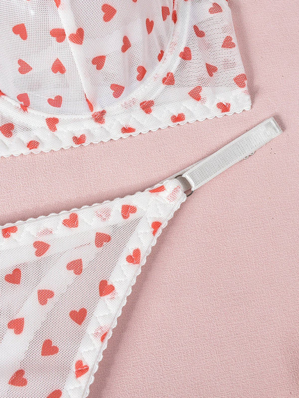 Lingerie - Elegant Mesh Lingerie Set for Romantic Celebrations