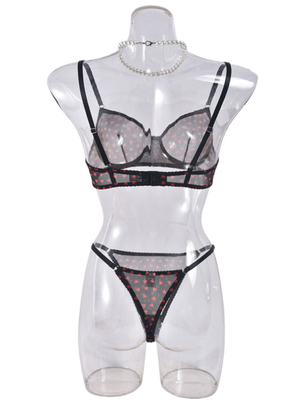 Lingerie - Elegant Mesh Lingerie Set for Romantic Celebrations