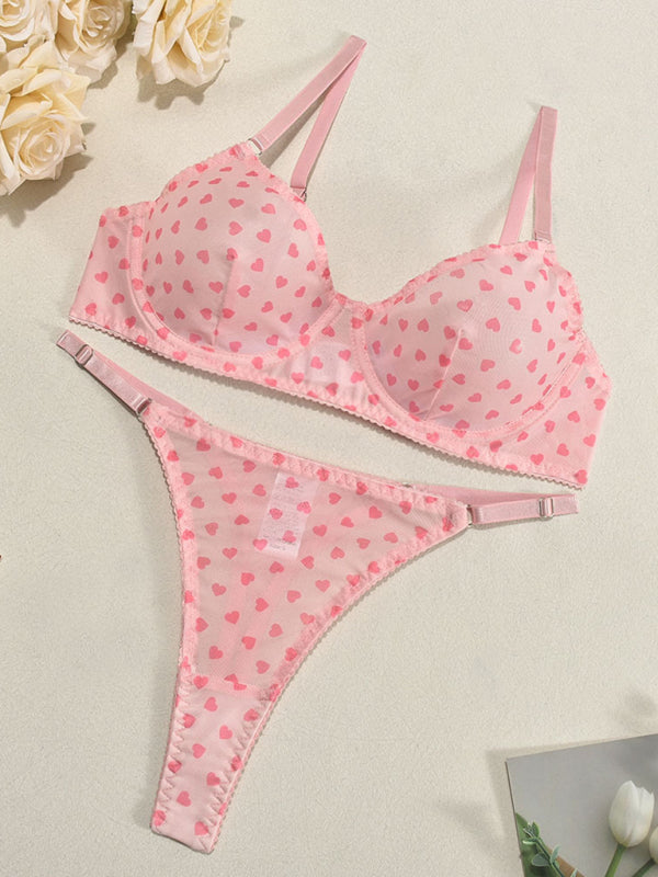 Lingerie - Elegant Mesh Lingerie Set for Romantic Celebrations