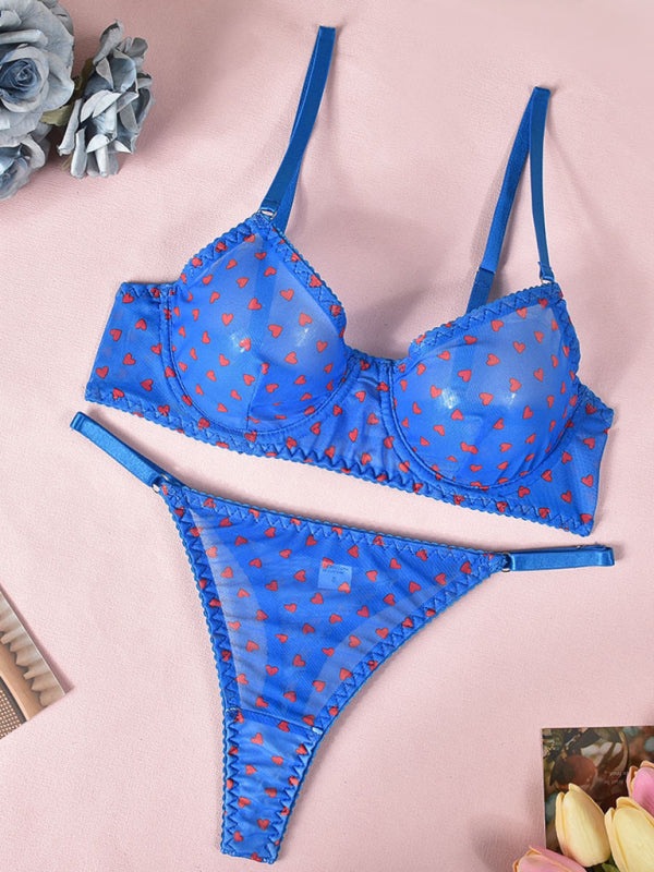 Lingerie - Elegant Mesh Lingerie Set for Romantic Celebrations