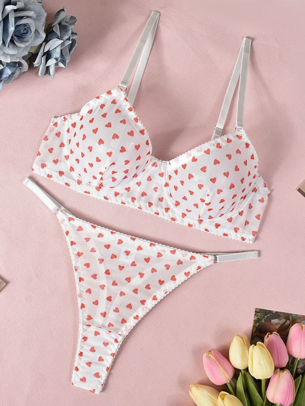 Lingerie - Elegant Mesh Lingerie Set for Romantic Celebrations