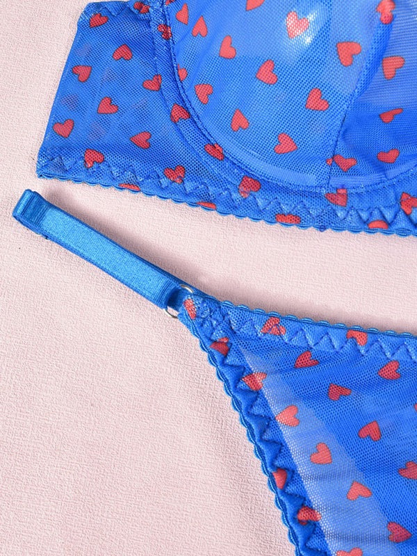 Lingerie - Elegant Mesh Lingerie Set for Romantic Celebrations