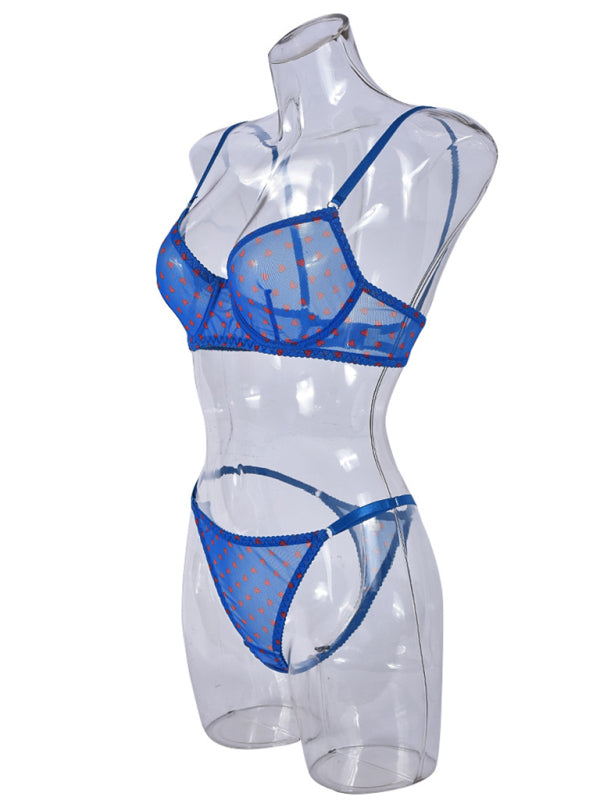 Lingerie - Elegant Mesh Lingerie Set for Romantic Celebrations