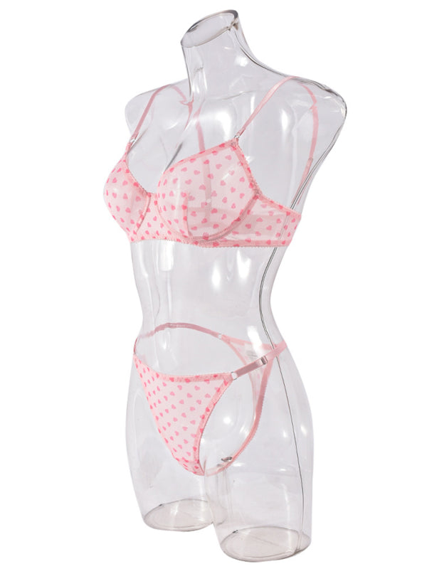 Lingerie - Elegant Mesh Lingerie Set for Romantic Celebrations