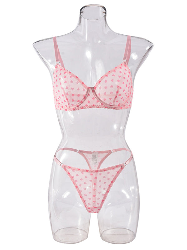 Lingerie - Elegant Mesh Lingerie Set for Romantic Celebrations