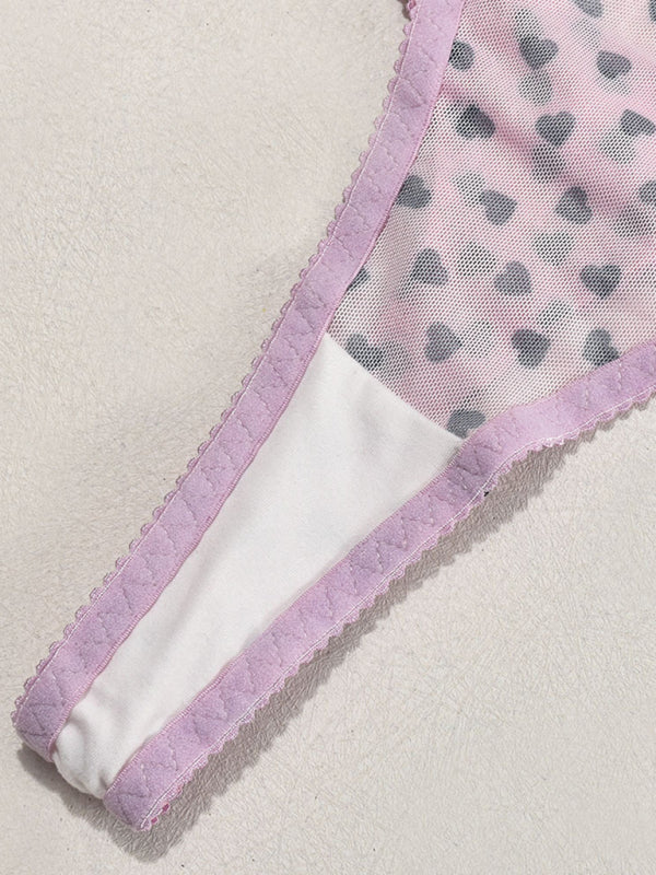 Lingerie - Elegant Mesh Lingerie Set for Romantic Celebrations