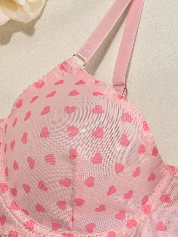 Lingerie - Elegant Mesh Lingerie Set for Romantic Celebrations