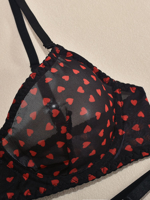 Lingerie - Elegant Mesh Lingerie Set for Romantic Celebrations