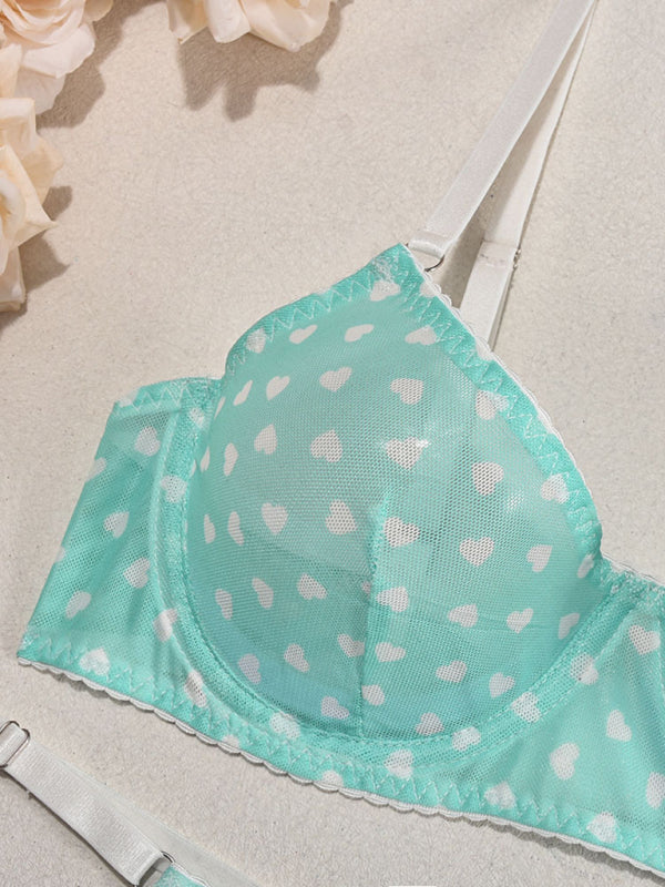 Lingerie - Elegant Mesh Lingerie Set for Romantic Celebrations